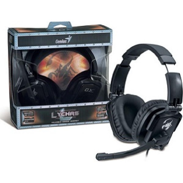 GENIUS HEADSET LYCHAS HS-G550, WITH MICROPHONE, GAMING, BLACK, 2YW.