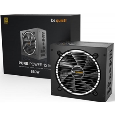 BEQUIET PSU PURE POWER 12 M 650W BN342, GOLD CERTIFIED, MODULAR CABLES, SILENT OPTIMIZED 12CM FAN, 10YW. BEQUIET PSU PURE POWER 12 M 650W BN342, GOLD CERTIFIED, MODULAR CABLES, SILENT OPTIMIZED 12CM FAN, 10YW.
