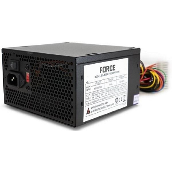 SUPERCASE PSU 550W, SERIES FORCE, SL-X550EPS, 12CM FAN, 2YW.