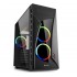 SHARKOON PC CHASSIS NIGHT SHARK RGB, MIDI TOWER ATX, BLACK, W/O PSU, 2x12CM FRONT RGB LED FAN, 1x12CM REAR RGB LED FAN, 2YW.