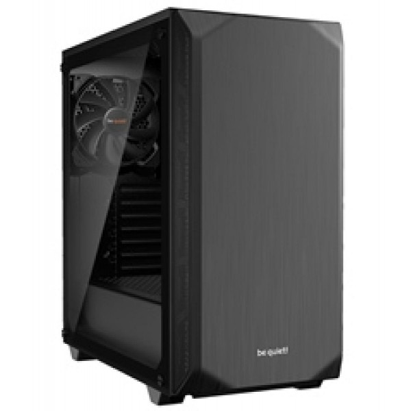 BEQUIET PC CHASSIS PURE BASE 500 WINDOW BGW34, MIDI TOWER ATX, BLACK, W/O PSU, 1X14CM PURE WINGS 2 FAN, 1X14CM REAR PURE WINGS 2 FAN, 3YW.