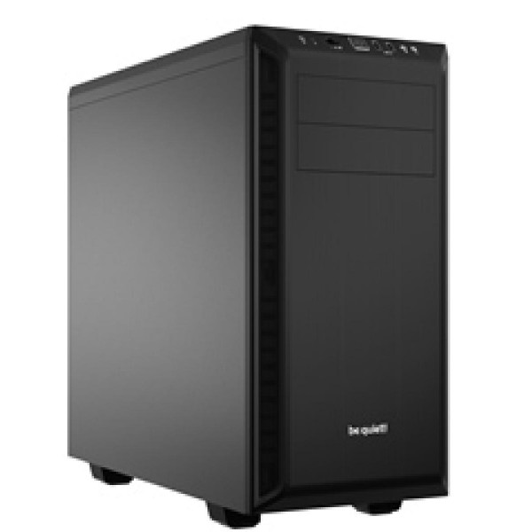 BEQUIET PC CHASSIS PURE BASE 600 BG021, MIDI TOWER ATX, BLACK, W/O PSU, 1X14CM PURE WINGS 2 FAN, 1X12CM REAR PURE WINGS 2 FAN, 3YW.