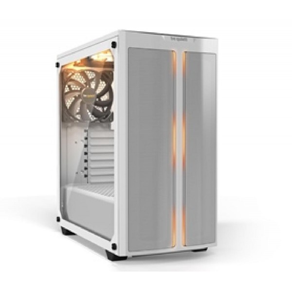 BEQUIET PC CHASSIS PURE BASE 500DX WINDOW WHITE BGW38, MIDI TOWER ATX, WHITE, ARGB, W/O PSU, 3X14CM PURE WINGS 2 FANS (FRONT, TOP, REAR), 3YW
