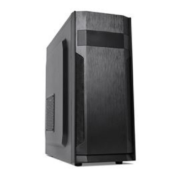 SUPERCASE PC CHASSIS F55A, MIDI TOWER ATX, BLACK, W/O PSU, 1x 8CM REAR FAN, 2YW.