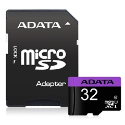 ADATA SDHC MICRO 32GB PREMIER AUSDH32GUICL10-RA1, CLASS 10, UHS-1, SD ADAPTER, 5YW. ADATA SDHC MICRO 32GB PREMIER AUSDH32GUICL10-RA1, CLASS 10, UHS-1, SD ADAPTER, 5YW.