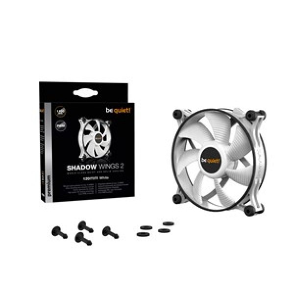 BEQUIET FAN SHADOW WINGS 2 WHITE 120MM PWM BL089, 4 PIN PWM, 1100RPM, 38,5CFM/65M3/H, 15,9 dB, Lifespan 80000h, WHITE, 3YW. BEQUIET FAN SHADOW WINGS 2 WHITE 120MM PWM BL089, 4 PIN PWM, 1100RPM, 38,5CFM/65M3/H, 15,9 dB, Lifespan 80000h, WHITE, 3YW.
