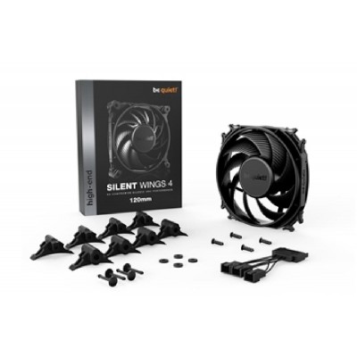 BEQUIET FAN SILENT WINGS 4 120MM BL092, 3 PIN, 1600RPM, 48,7CFM/82,74M3/H, 18,9 dB, Lifespan 300000h, BLACK, 5YW. BEQUIET FAN SILENT WINGS 4 120MM BL092, 3 PIN, 1600RPM, 48,7CFM/82,74M3/H, 18,9 dB, Lifespan 300000h, BLACK, 5YW.
