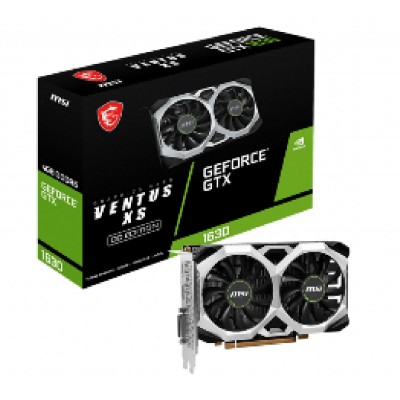 MSI VGA PCI-E NVIDIA GF GTX 1630 VENTUS XS 4G OC, 4GB/64BIT, GDDR6, DL DVI-D/HDMI/DISPLAY PORT, 2 SLOT FANSINK, 3YW. MSI VGA PCI-E NVIDIA GF GTX 1630 VENTUS XS 4G OC, 4GB/64BIT, GDDR6, DL DVI-D/HDMI/DISPLAY PORT, 2 SLOT FANSINK, 3YW.