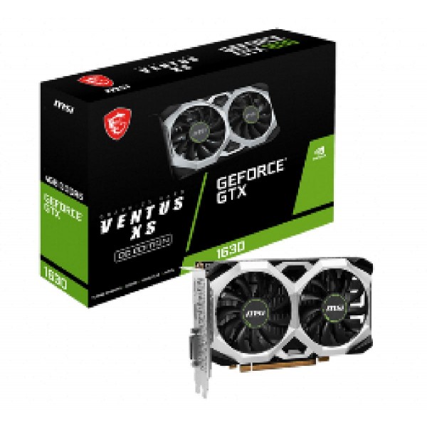 MSI VGA PCI-E NVIDIA GF GTX 1630 VENTUS XS 4G OC, 4GB/64BIT, GDDR6, DL DVI-D/HDMI/DISPLAY PORT, 2 SLOT FANSINK, 3YW.