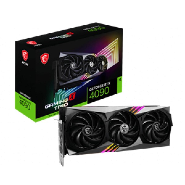 MSI VGA PCI-E NVIDIA GF RTX 4090 GAMING X TRIO 24G, 24GB/384BIT, GDDR6X, HDMI/3x DISPLAY PORT, 3 SLOT FANSINK, 3YW.