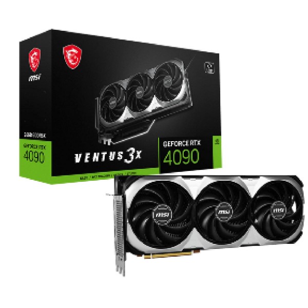 MSI VGA PCI-E NVIDIA GF RTX 4090 VENTUS 3X 24G OC,24GB/384BIT, GDDR6X, HDMI/3x DISPLAY PORT, 3 SLOT FANSINK, 3YW.