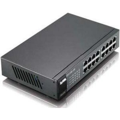 ZYXEL SWITCH GS1100-16, 16 PORTS 10/100/1000Mbps, ENTERPRISE LAN SWITCH, RACKMOUNT, 2YW. ZYXEL SWITCH GS1100-16, 16 PORTS 10/100/1000Mbps, ENTERPRISE LAN SWITCH, RACKMOUNT, 2YW.