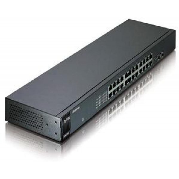 ZYXEL SWITCH GS-1100-24E, 24 PORTS 10/100/1000Mbps, ENTERPRISE LAN SWITCH, RACKMOUNT, 2YW.