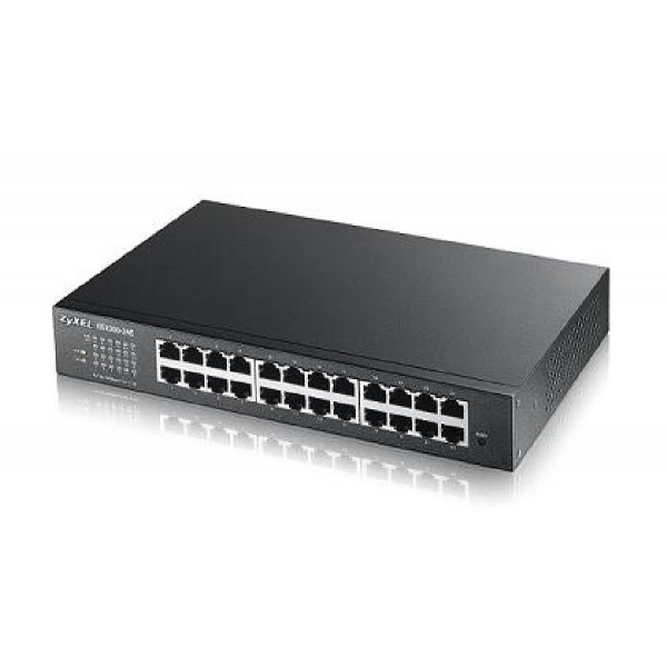 ZYXEL SWITCH GS-1900-24E, 24 PORTS 10/100/1000Mbps, SMART MANAGED, RACKMOUNT, 2YW.