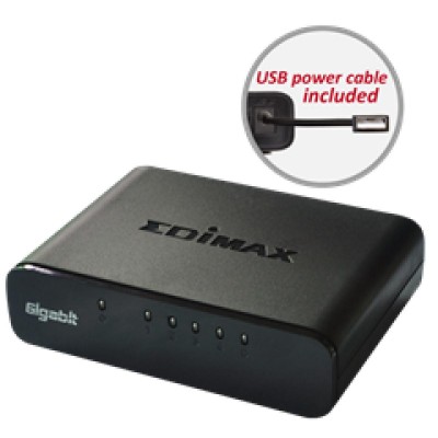 EDIMAX SWITCH ES-5500G V3, 5 PORTS 10/100/1000MBPS GIGABIT SOHO SWITCH WITH USB CABLE, 2YW. EDIMAX SWITCH ES-5500G V3, 5 PORTS 10/100/1000MBPS GIGABIT SOHO SWITCH WITH USB CABLE, 2YW.