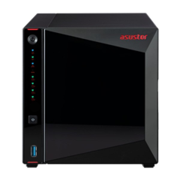 ASUSTOR NAS AS5304T - NIMBUSTOR 4, DT, 4 BAYS HOT SWAP, INTEL CELERON J4105 1.5GHz QC (burst 2.5GHz), 4GB (MAX 8GB), 3xUSB3.2 GEN1, 2,5 GbEx2, HDMI 2.0, WoL, WoW, IR, 3YW.