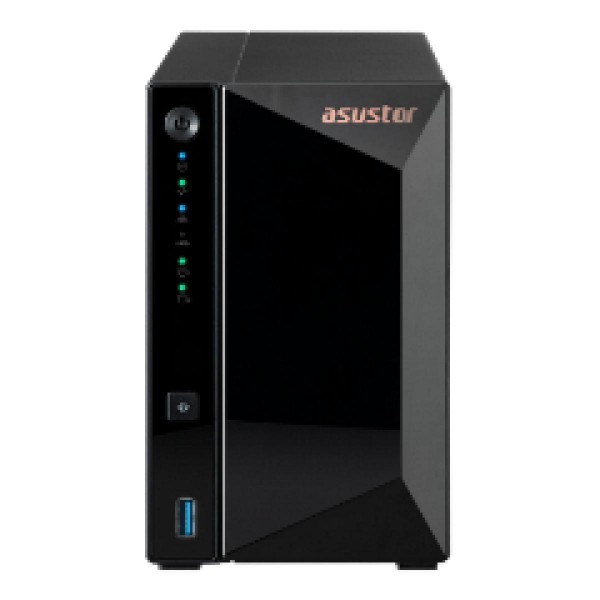 ASUSTOR NAS DRIVESTOR 2 PRO AS3302T, DT, 2 BAYS HOT SWAP, REALTEK RTD1296 1.4GHz QC, 2GB DDR4, 3xUSB3.0, 2.5GbEx1, WoL, WoW, 3YW.