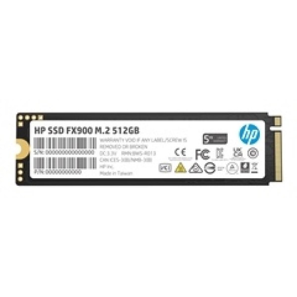 HP SSD M.2 NVME PCI-E 512GB FX900 57S52AA#ABB, M.2 2280, NVMe PCI-E GEN4x4, READ 4900MB/s, WRITE 3300MB/s, IOPS: up to 545K/501K, 5YW.