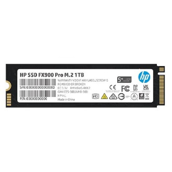 HP SSD M.2 NVME PCI-E 1TB FX900 PRO 4A3U0AA#ABB, M.2 2280, NVMe PCI-E GEN4x4, READ 7400MB/s, WRITE 6400MB/s, IOPS: up to 1014K/1079K, 5YW.