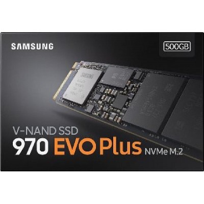 SAMSUNG SSD M.2 NVMe PCI-E 500GB MZ-V7S500BW SERIES 970 EVO PLUS, M.2 2280, NVMe  PCI-E x4, READ 3500MB/s, WRITE 3200MB/s, 5YW. SAMSUNG SSD M.2 NVMe PCI-E 500GB MZ-V7S500BW SERIES 970 EVO PLUS, M.2 2280, NVMe  PCI-E x4, READ 3500MB/s, WRITE 3200MB/s, 5YW.