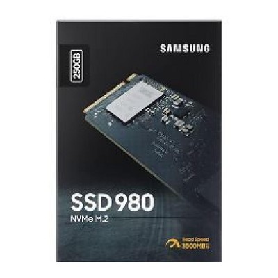 SAMSUNG SSD M.2 NVMe PCI-E 250GB MZ-V8V250BW SERIES 980 EVO, M.2 2280, NVMe PCI-E x4, READ 2900MB/s, WRITE 1300MB/s, 5YW. SAMSUNG SSD M.2 NVMe PCI-E 250GB MZ-V8V250BW SERIES 980 EVO, M.2 2280, NVMe PCI-E x4, READ 2900MB/s, WRITE 1300MB/s, 5YW.