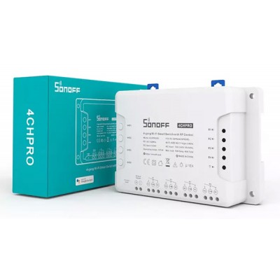 SONOFF Smart Διακόπτης 4CH PRO R3, 4 θέσεων, 40A, RF control, λευκός SONOFF Smart Διακόπτης 4CH PRO R3, 4 θέσεων, 40A, RF control, λευκός