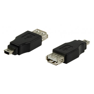 POWERTECH adapter USB 2.0 (F) σε USB Mini (Μ) CAB-U141, μαύρο POWERTECH adapter USB 2.0 (F) σε USB Mini (Μ) CAB-U141, μαύρο
