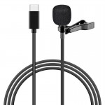 POWERTECH μικρόφωνο CAB-UC048 με ενσωματωμένο clip-on, USB Type-C, μαύρο POWERTECH μικρόφωνο CAB-UC048 με ενσωματωμένο clip-on, USB Type-C, μαύρο