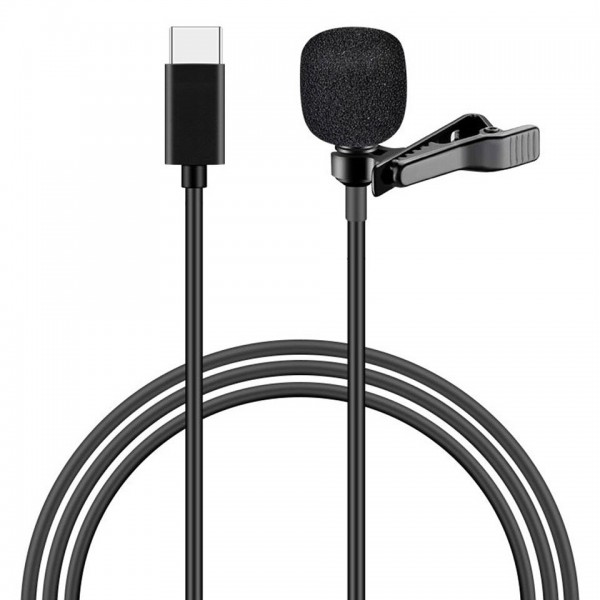 POWERTECH μικρόφωνο CAB-UC048 με ενσωματωμένο clip-on, USB Type-C, μαύρο POWERTECH μικρόφωνο CAB-UC048 με ενσωματωμένο clip-on, USB Type-C, μαύρο