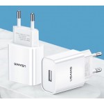 USAMS φορτιστής τοίχου T18, 1x USB, 2.1A, λευκός