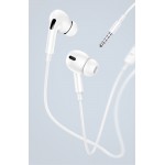 USAMS earphones με μικρόφωνο EP-41, 3.5mm, 10mm, 1.2m, λευκά