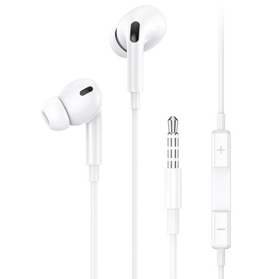 USAMS earphones με μικρόφωνο EP-41, 3.5mm, 10mm, 1.2m, λευκά USAMS earphones με μικρόφωνο EP-41, 3.5mm, 10mm, 1.2m, λευκά