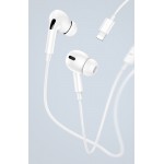 USAMS earphones με μικρόφωνο EP-41, Lightning, 10mm, 1.2m, λευκά