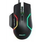 PHILIPS gaming ποντίκι SPK9525, ενσύρματο, 2400DPI, 8 πλήκτρα, μαύρο