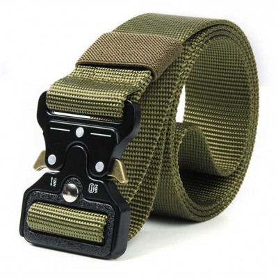 Ζώνη στρατιωτικού τύπου TMV-0044, ρυθμιζόμενη, 3.8 x 120cm, χακί Ζώνη στρατιωτικού τύπου TMV-0044, ρυθμιζόμενη, 3.8 x 120cm, χακί