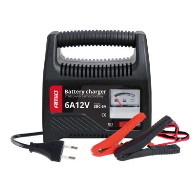 AMIO φορτιστής μπαταριών 12V/6A 02085, με αναλογική ένδειξη και ασφάλεια AMIO φορτιστής μπαταριών 12V/6A 02085, με αναλογική ένδειξη και ασφάλεια
