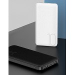 USAMS power bank PB7 10000mAh, 2x output, 2.1A, μαύρο