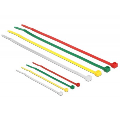 DELOCK Δεματικά καλωδίων, 100x2.5mm - 200x3.6mm, χρωματιστά, 200τμχ DELOCK Δεματικά καλωδίων, 100x2.5mm - 200x3.6mm, χρωματιστά, 200τμχ