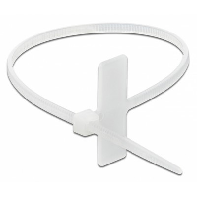 DELOCK Δεματικά καλωδίων 18957 με ετικέτα, 270x4.8mm, λευκά, 10τμχ DELOCK Δεματικά καλωδίων 18957 με ετικέτα, 270x4.8mm, λευκά, 10τμχ