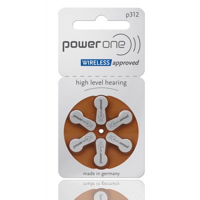 POWER ONE μπαταρίες ακουστικών βαρηκοΐας P312, mercury free, 1.45V, 6τμχ POWER ONE μπαταρίες ακουστικών βαρηκοΐας P312, mercury free, 1.45V, 6τμχ