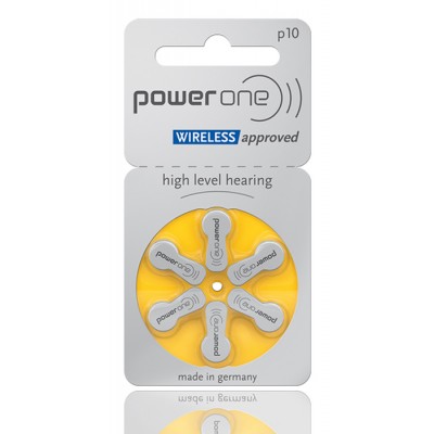 POWER ONE μπαταρίες ακουστικών βαρηκοΐας P10, mercury free, 1.45V, 6τμχ POWER ONE μπαταρίες ακουστικών βαρηκοΐας P10, mercury free, 1.45V, 6τμχ