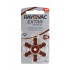 Rayovac extra mercury free μπαταρίες ακουστικών βαρηκοϊας 1,45V, 6τεμ.