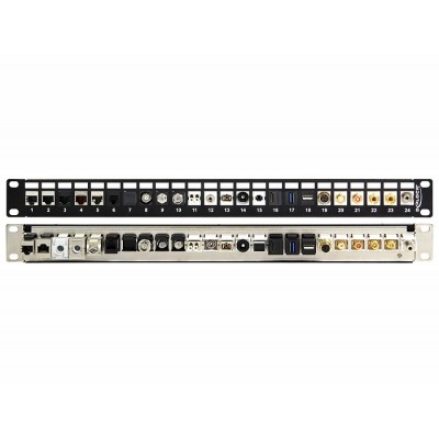 DELOCK Keystone Patch Panel, για 19" rack, 24 ports, Black DELOCK Keystone Patch Panel, για 19" rack, 24 ports, Black