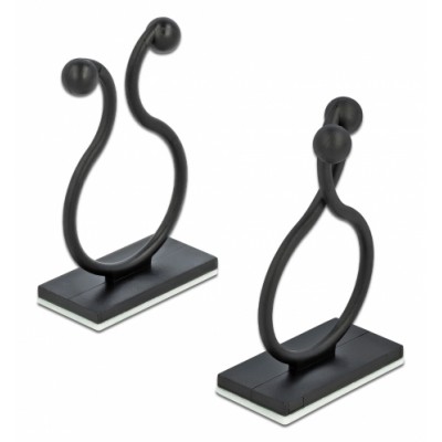 DELOCK Οργανωτής καλωδίων 60176 με αυτοκόλλητη βάση, μαύρο, 10τμχ DELOCK Οργανωτής καλωδίων 60176 με αυτοκόλλητη βάση, μαύρο, 10τμχ