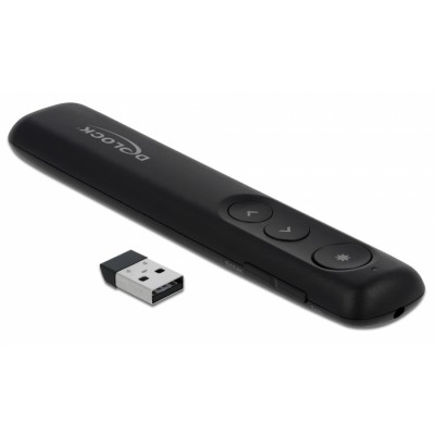 DELOCK Τηλεχειριστήριο παρουσιάσεων 64092 με laser, ασύρματο, έως 30m DELOCK Τηλεχειριστήριο παρουσιάσεων 64092 με laser, ασύρματο, έως 30m