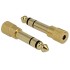 DELOCK Αντάπτορας Stereo από 6.3mm σε jack 3.5m, Metal, Gold