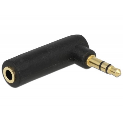 DELOCK Αντάπτορας από Audio 3.5mm σε 3pin, γωνιακός DELOCK Αντάπτορας από Audio 3.5mm σε 3pin, γωνιακός