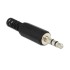 DELOCK Βύσμα 3.5mm Stereo, 3 pin, Bend Protection, Plastic, Black