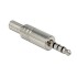 DELOCK Βύσμα 3.5mm Stereo, 4 pin, Bend Protection, Metal, Silver
