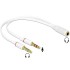 DELOCK Αντάπτορας από 3.5mm 4-pin jack σε 2x 3.5m 3-pin jack